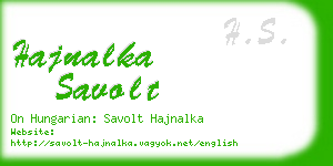 hajnalka savolt business card